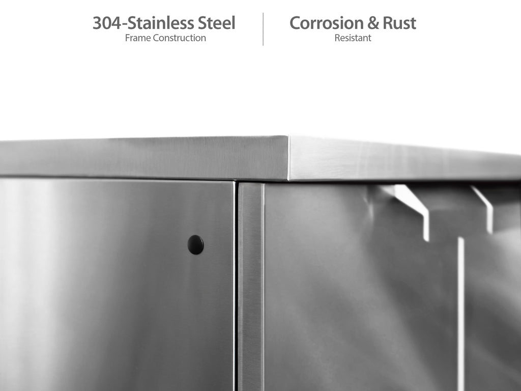 Outdoor Kitchen Stainless Steel 5 Piece Cabinet Set