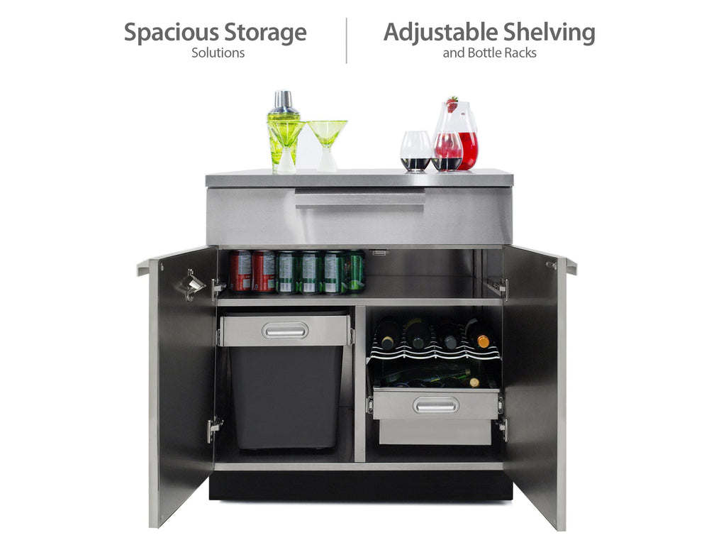 Outdoor Kitchen Stainless Steel 5 Piece Cabinet Set