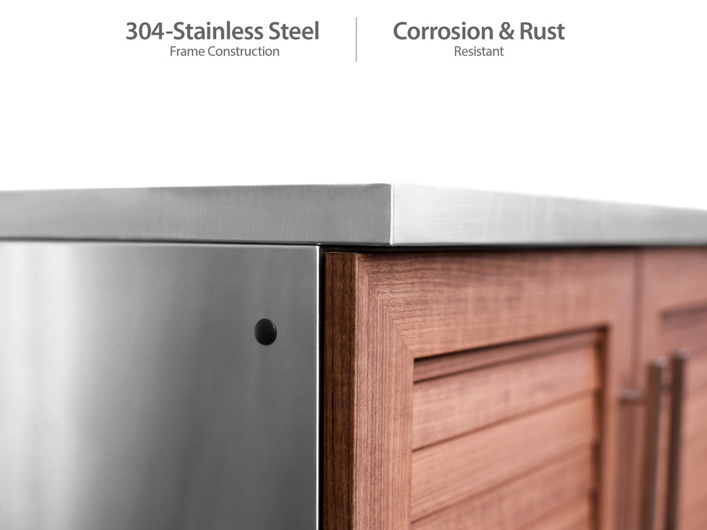 Outdoor Kitchen Stainless Steel 5 Piece Cabinet Set