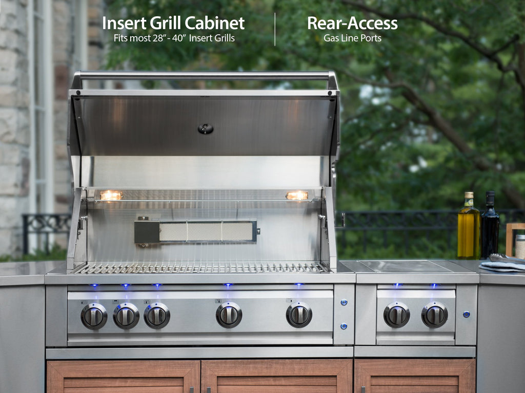 Outdoor Kitchen Stainless Steel 3 Piece Cabinet Set