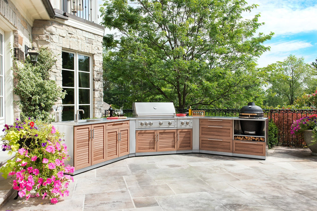 Outdoor Kitchen Stainless Steel 3 Piece Cabinet Set