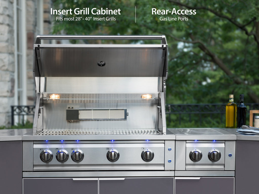 Outdoor Kitchen Aluminum 5 Piece Cabinet Set