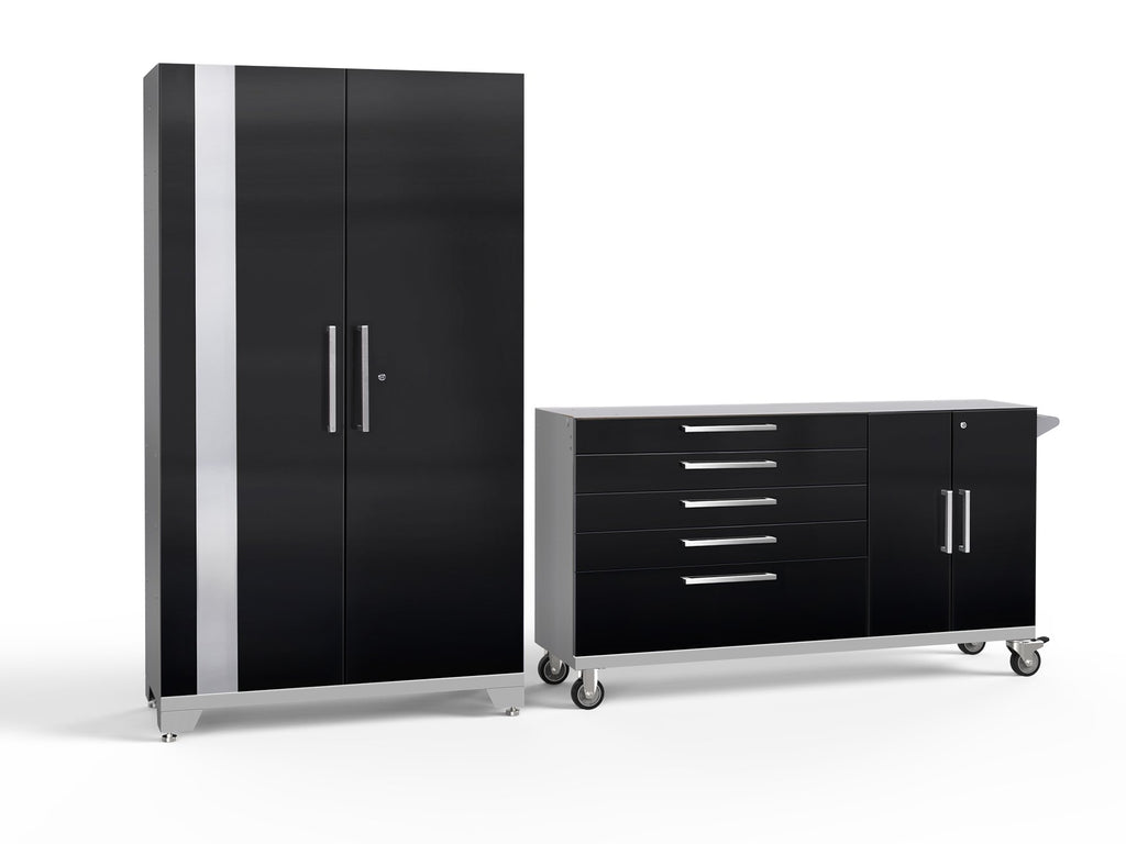 Performance 2.0 Black 2 Piece Cabinet Set