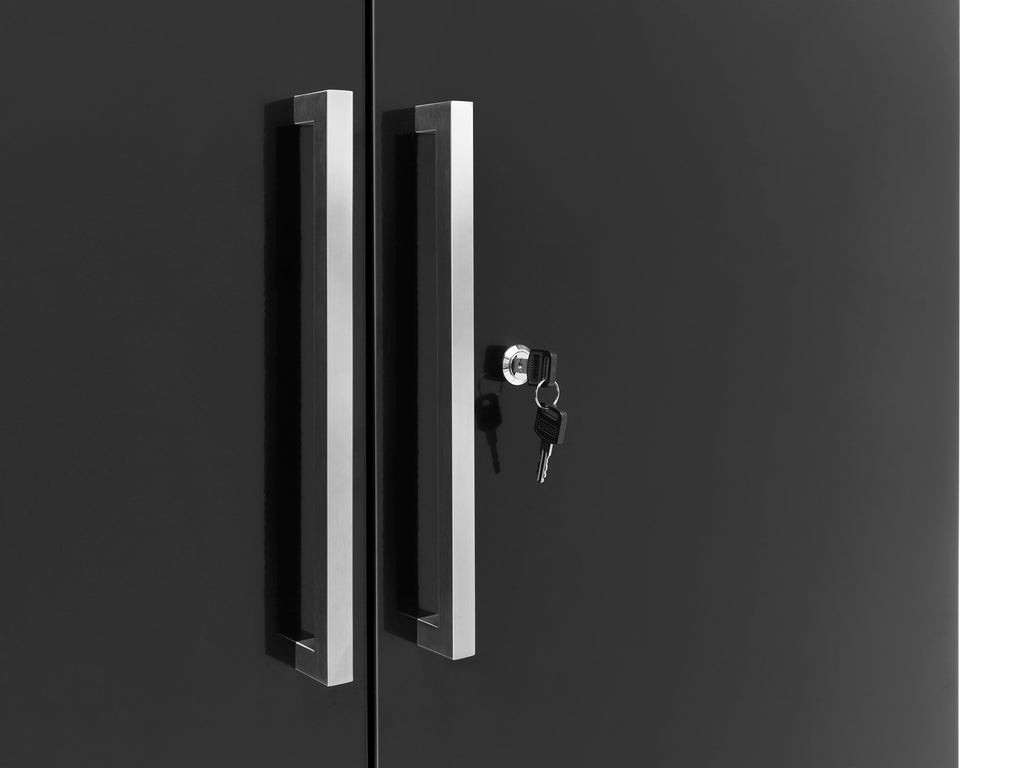 Performance 2.0 Diamond Plate Black 2 Piece Cabinet Set