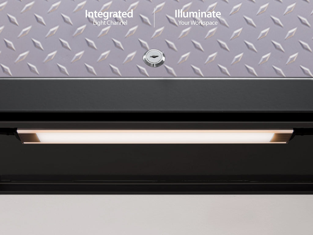 Performance Plus 2.0 Diamond Plate Silver 2 Piece Cabinet Set