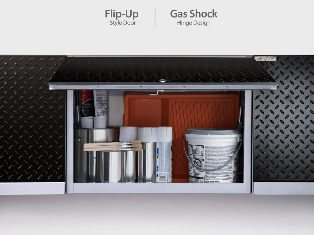 Performance 2.0 Diamond Plate Black 4 Piece Cabinet Set