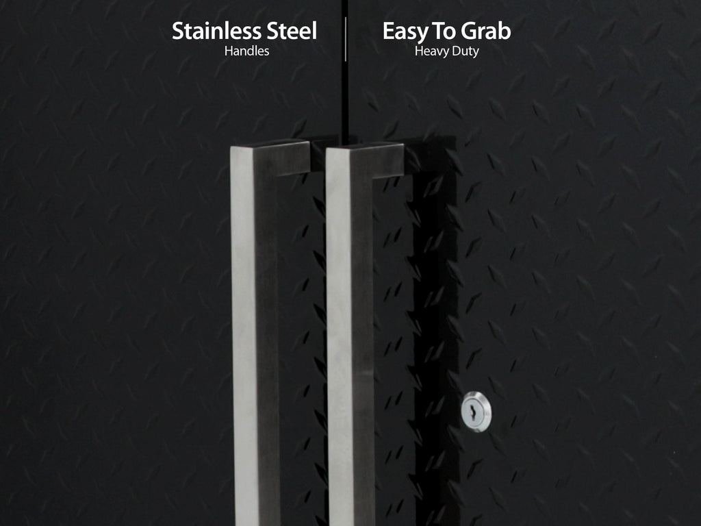Performance 2.0 Diamond Plate Black 3 Piece Cabinet Set