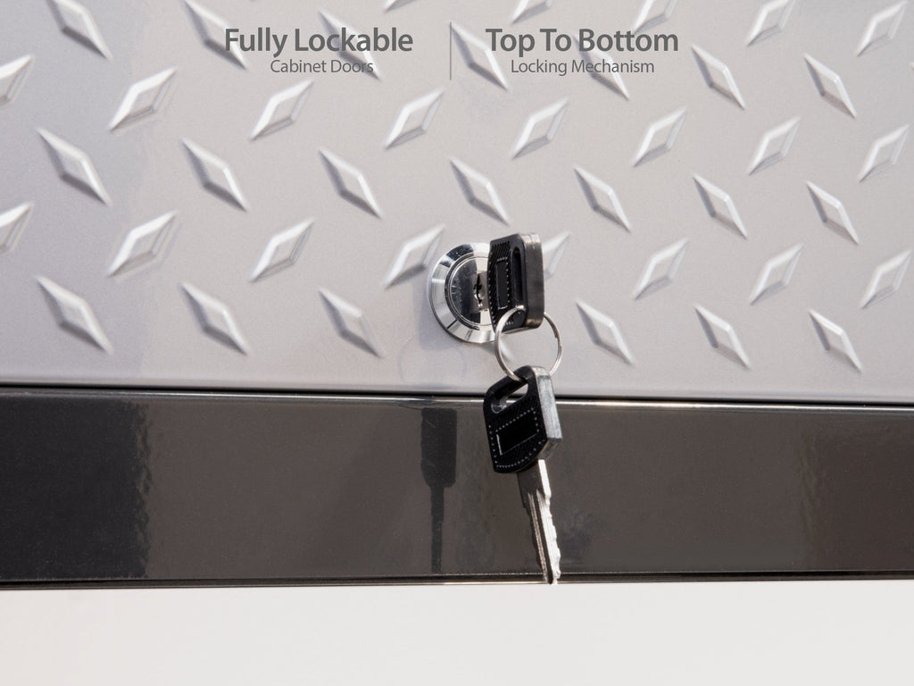 Performance 2.0 Diamond Plate Silver 4 Piece Cabinet Set