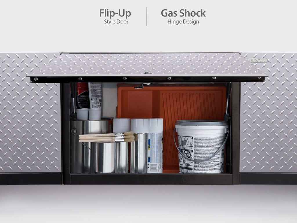Performance 2.0 Diamond Plate Silver 3 Piece Cabinet Set