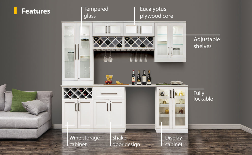 Home Bar 8 PC Shaker Style-NewAge Products | United Kingdom Store