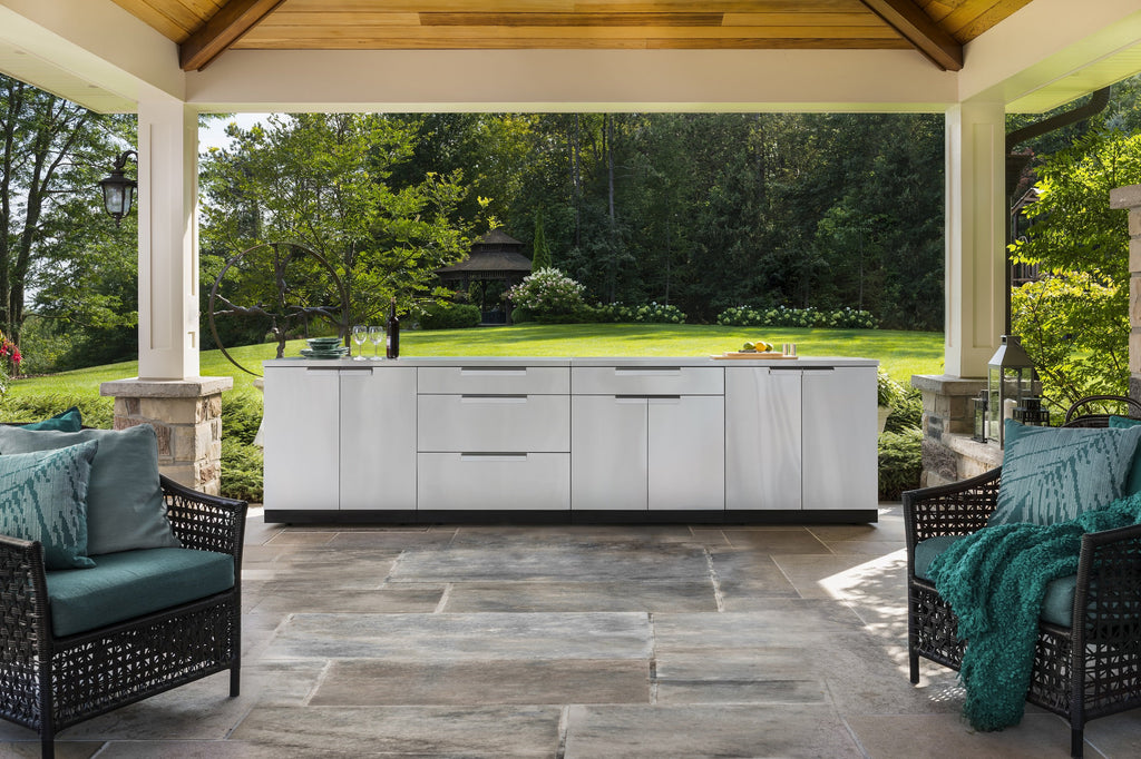Outdoor Kitchen Stainless Steel 5 Piece Cabinet Set
