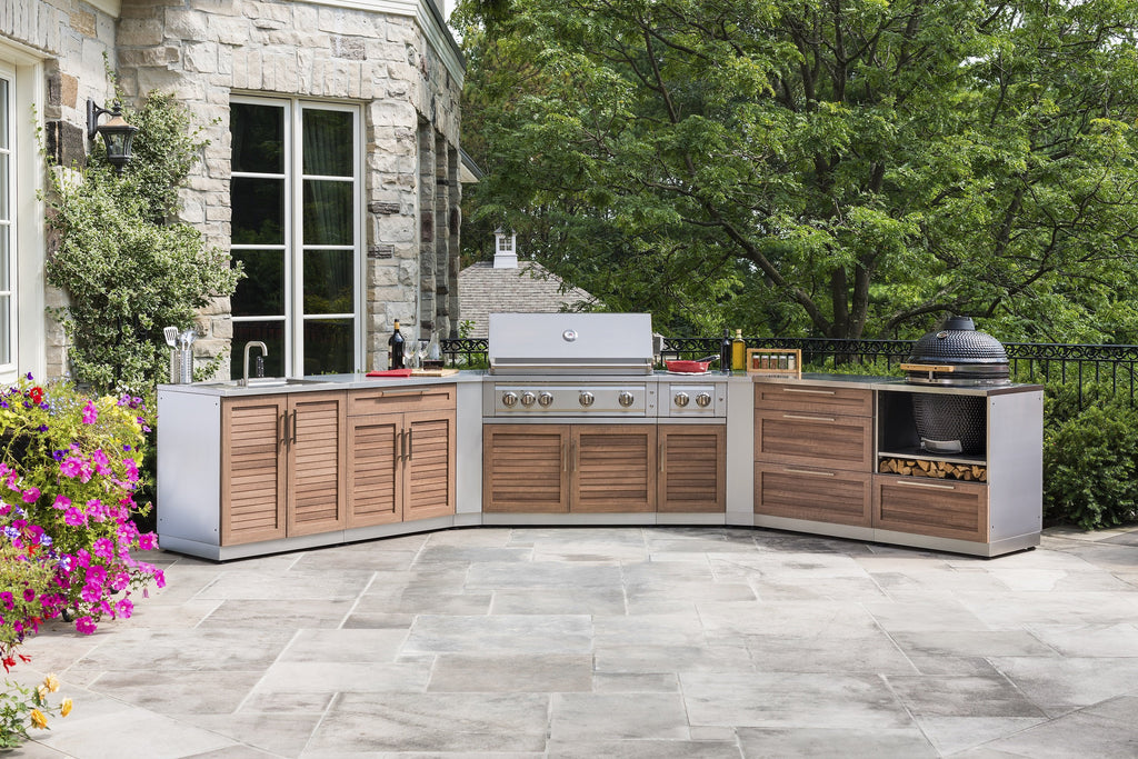 Outdoor Kitchen Stainless Steel 5 Piece Cabinet Set