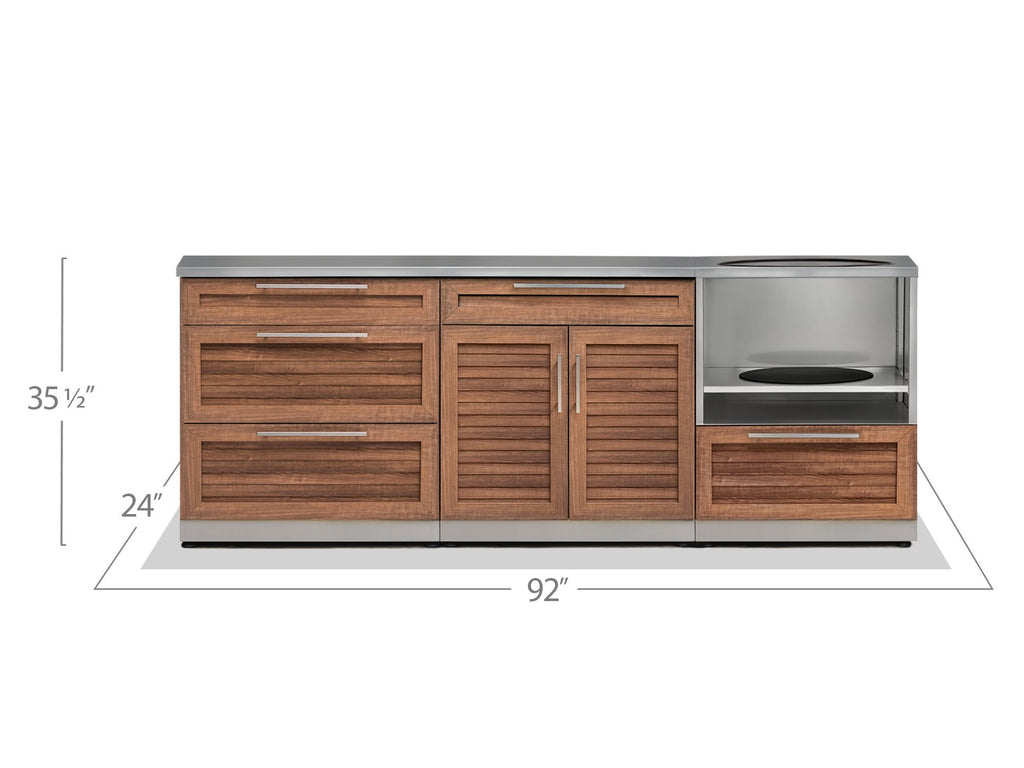 Outdoor Kitchen Stainless Steel 3 Piece Cabinet Set