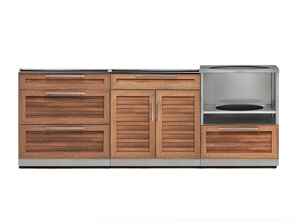 Outdoor Kitchen Stainless Steel 3 Piece Cabinet Set
