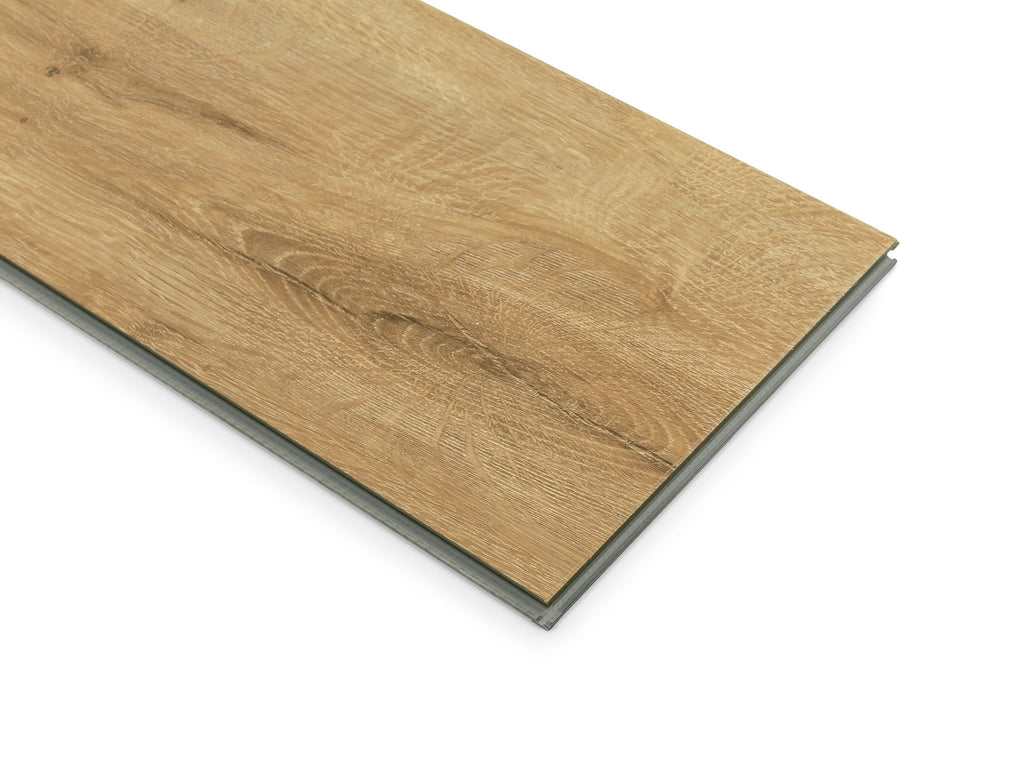 stone composite plank flooring in oak