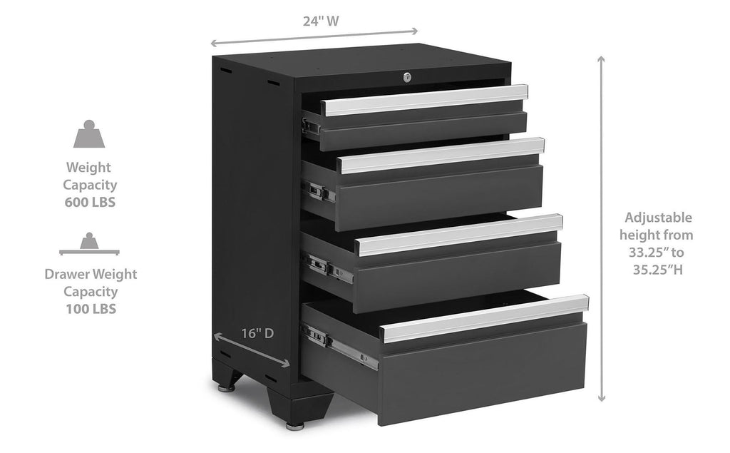Bold 3.0 Series 4-Drawer Tool Cabinet-NewAge Products | United Kingdom Store
